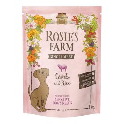 Rosie's Farm Single Meat Adult cordero con arroz - 1 kg