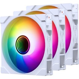 Phanteks M25-140 Gen2 D-RGB PWM Reverse Pack Triple Ventilador Suplementario 140mm Blanco