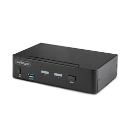 Switch KVM StarTech DisplayPort 2 Puertos 8K60Hz USB 3.0/2.0 HID Audio Teclas Rápidas