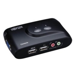 KVM USB Tripp Lite B004-VUA2-K-R 2 Puertos Compacto con Audio y Cables 2048x1536 Negro