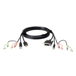 Cable KVM ATEN HDMI a DVI-D USB con audio 1,8 m Negro