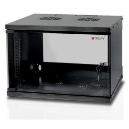 Bastidor de red Techly I-CASE EL-1006B32 6U 50 kg pared cristal negro