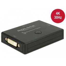 Conmutador de vídeo DeLock 18751 bidireccional DVI 2 puertos 4K