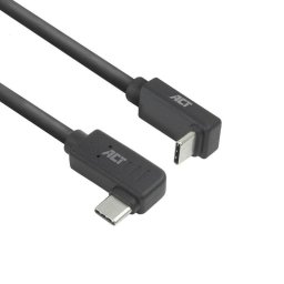 Cable USB-C ACT AC3880 2 m 10 Gbps 60 W ángulo doble negro