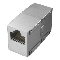 Adaptador de red Hama 00200327 RJ-45 Cat6 metálico plata