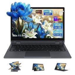 Portátil INTECHNE 11,6" Intel Core 6500Y 8GB 256GB SSD UHD 615 Windows 11 Pro