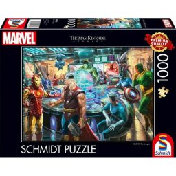 Puzzle Schmidt Spiele 1000 piezas Thomas Kinkade Studios Marvel Los Vengadores