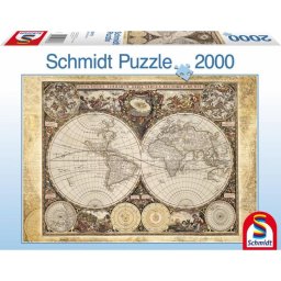 Puzzle Schmidt Spiele 58178 2000 piezas Mapas 12 años