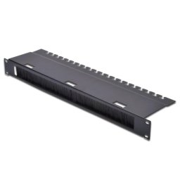 Panel de gestión de cables Digitus con tira de cepillo 1U para armarios 19" profesional