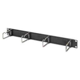 Panel de organización de cables Digitus para rack 19" 1U con estribos de acero
