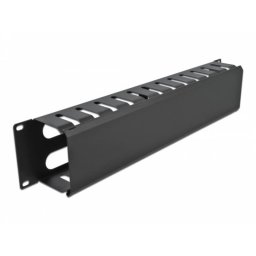 Panel de gestión de cables DeLOCK 19" 2U negro con 4 aberturas