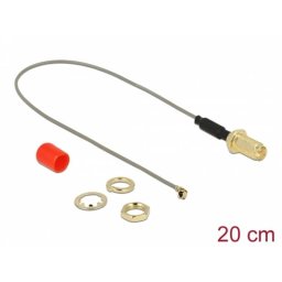 Cable coaxial DeLOCK 89831 RP-SMA hembra a U.FL 20 cm gris
