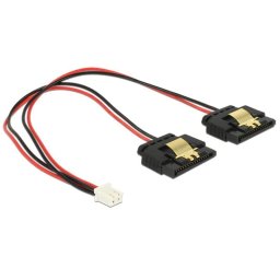 Cable de alimentación interna DeLOCK 0,2 m Molex 2-pin a 2x SATA 15-pin