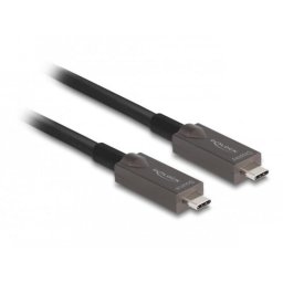 Cable USB-C óptico activo DeLock 3 m 4K video + datos + PD