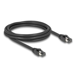 Cable de red Delock RJ45 Cat.8.1 S/FTP 2 m hasta 40 Gbps negro