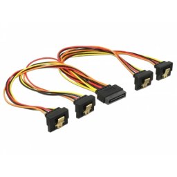 Cable de alimentación interna DeLOCK 0,3 m SATA 15 pines a 4x SATA 15 pines