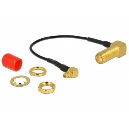 Cable coaxial DeLOCK 89626 0,1 m SMA a MMCX Negro