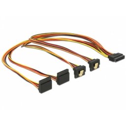 Cable de alimentación interna DeLOCK 0,5 m 4x SATA a 1x SATA