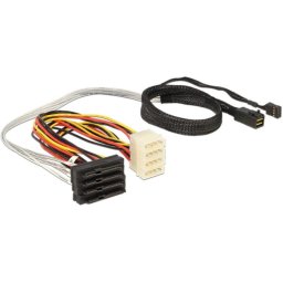 Cable DeLOCK 83390 Mini SAS HD a SAS 0,5 m Macho/Hembra Multicolor