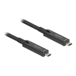Cable USB-C Activo Óptico DeLOCK 84257 10 m USB 3.2 Gen 2 10 Gbit/s Negro