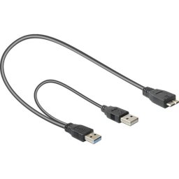 Cable USB DeLOCK 82909 0,2 m USB A a Micro-USB B USB 3.2 Gen 1 Gris