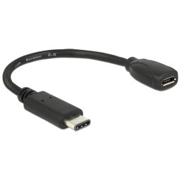 Adaptador USB-C a Micro-USB Delock 65578 0,15 m USB 2.0 Negro