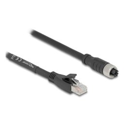 Cable de red DeLOCK 80595 10 m Cat5e S/FTP M12 a RJ-45 Negro