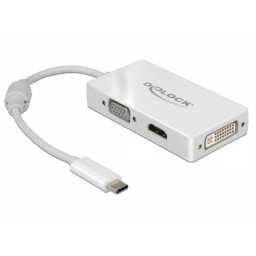 Adaptador DeLOCK USB-C a VGA, HDMI y DVI
