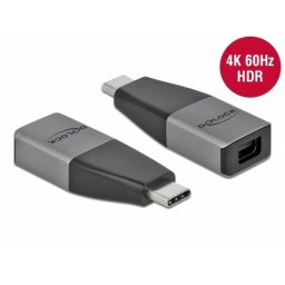Adaptador USB-C a Mini DisplayPort DeLOCK 4K 60 Hz Gris