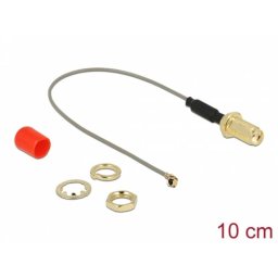 Cable coaxial DeLOCK 89832 10 cm SMA a U.FL Gris