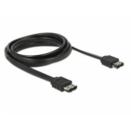 Cable eSATA DeLOCK 2 m SATA II Negro Macho/Macho