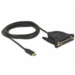 Cable paralelo DeLOCK USB-C a DB25 1,8 m Negro