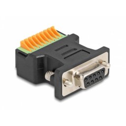 Adaptador DeLOCK D-Sub 9 hembra a bloque de terminales con pulsador