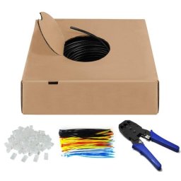 Cable de red Goobay 94399 305 m Cat6 U/UTP Negro para exteriores