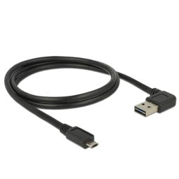 Cable USB Delock 1 m USB 2.0 A Macho a Micro-USB B Macho Negro