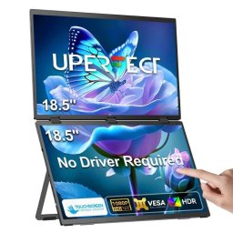 Monitor Uperfect Dual 18,5" FullHD 100Hz IPS Pantalla Vertical VESA Rotación 360°