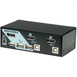 Roline 14.01.3327 Switch KVM 1 Usuario 2 Salidas USB Negro