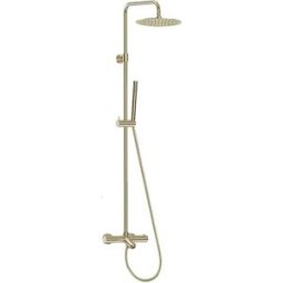 Columna termostática para bañera y ducha Luisa II 250 oro cepillado Essebagno