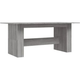 vidaxl Mesa de comedor madera de ingeniería Sonoma gris 180x90x76 cm