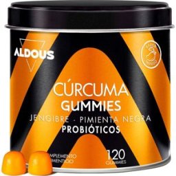 Aldous Bio Cúrcuma Jengibre Pimient Negr + Probiot 2500mg 120uds