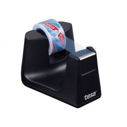 Portarrollo sobremesa tesa plastico easy cut smat para cintas de 33 m color negro