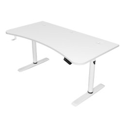 Mesa Gaming Arozzi XXL 160cm Fibra de madera Motor dual cableado blanco