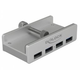 Hub Delock 5 puertos 5 Gbps USB 3.2 Gen 1 modelo 64046 montaje fácil