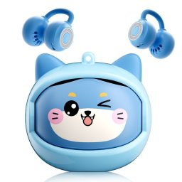 Auriculares Blackview Airbuds K1 inalámbricos Bluetooth 6.0 para niños con diseño divertido azul