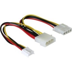 Cable Y DeLOCK para alimentación, 0,25 m, multicolor
