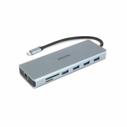 Hub Dicota 10 puertos USB 3.2 Gen 1 y USB 4 1000 Mbit/s D32065 Plata
