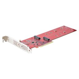 Tarjeta Adaptadora PCIe StarTech para 2 SSD M.2 NVMe/AHCI PCIe 4.0 x8/x16 con Bifurcación