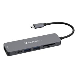 Hub Verbatim 6 puertos 5000 Mbit/s modelo 32156 con HDMI y lector tarjetas