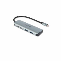 Hub Dicota 4 puertos 10 Gbps USB Type-C D32061 aluminio plata