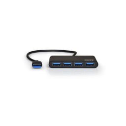 Hub Port Designs 4 puertos 5000 Mbit/s USB 3.2 Gen 1 900121 negro aluminio